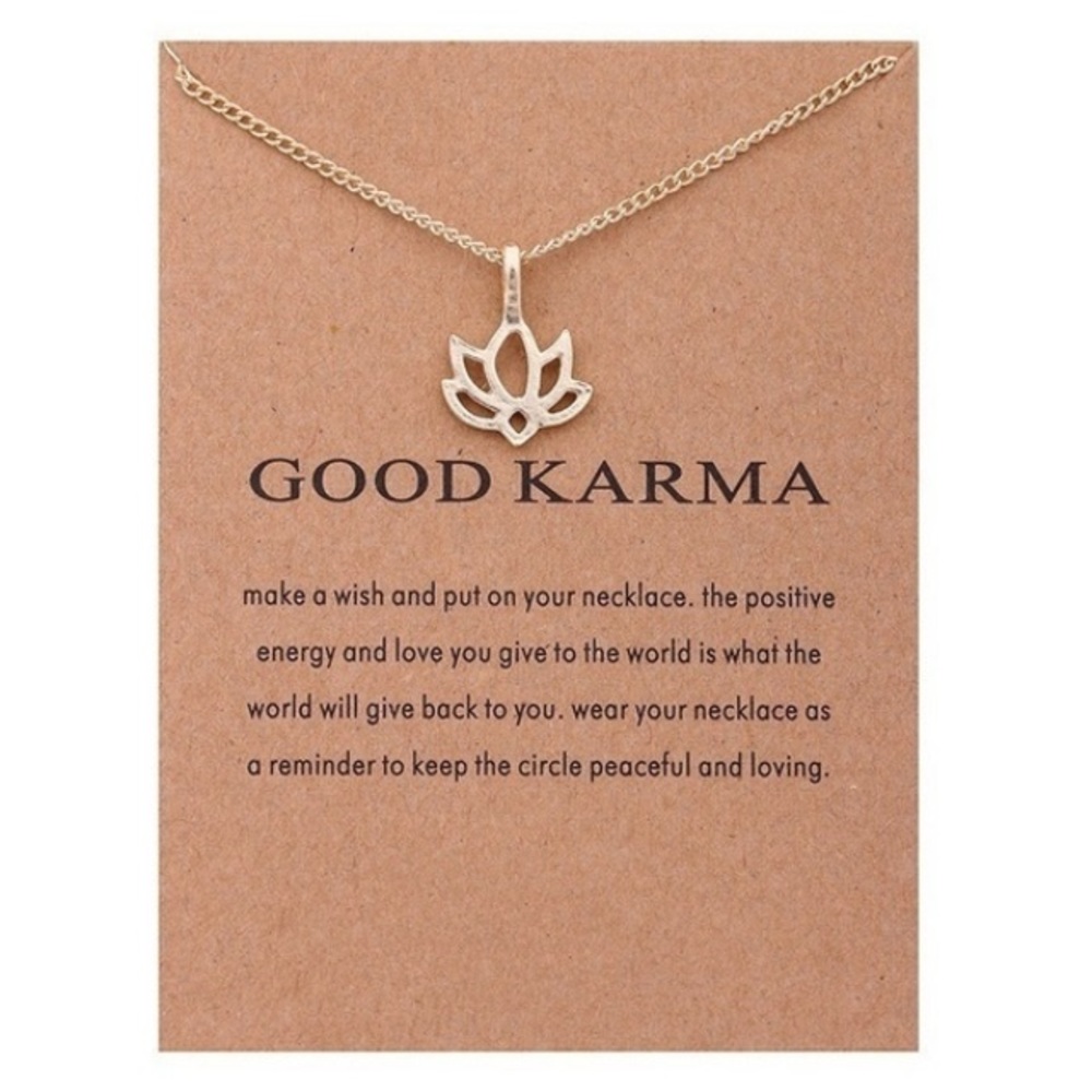 Women’s Karma necklace.